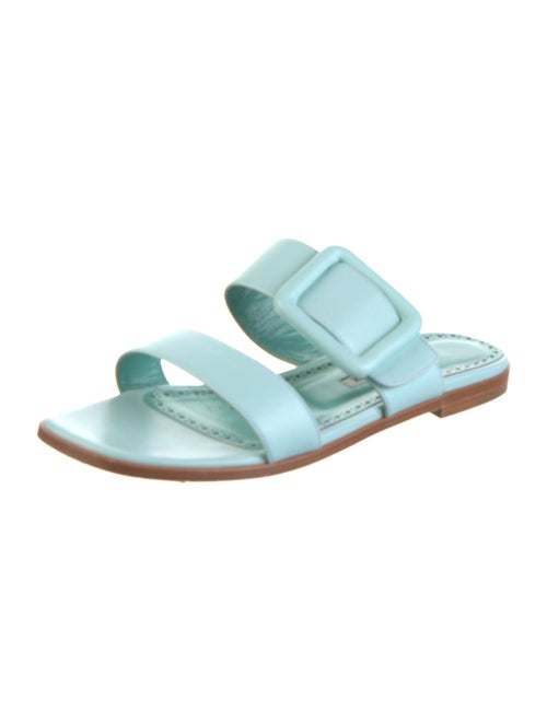 Manolo Blahnik Tituba Leather Slides