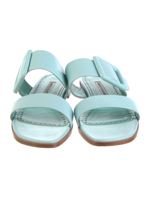 Manolo Blahnik Tituba Leather Slides