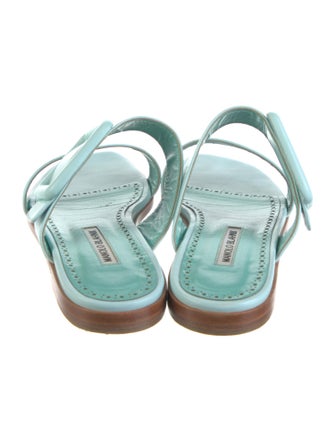 Manolo Blahnik Tituba Leather Slides