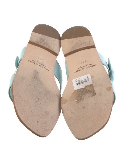 Manolo Blahnik Tituba Leather Slides