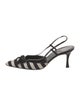 Manolo Blahnik Canvas Striped Slingback Pumps
