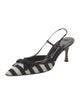 Manolo Blahnik Canvas Striped Slingback Pumps