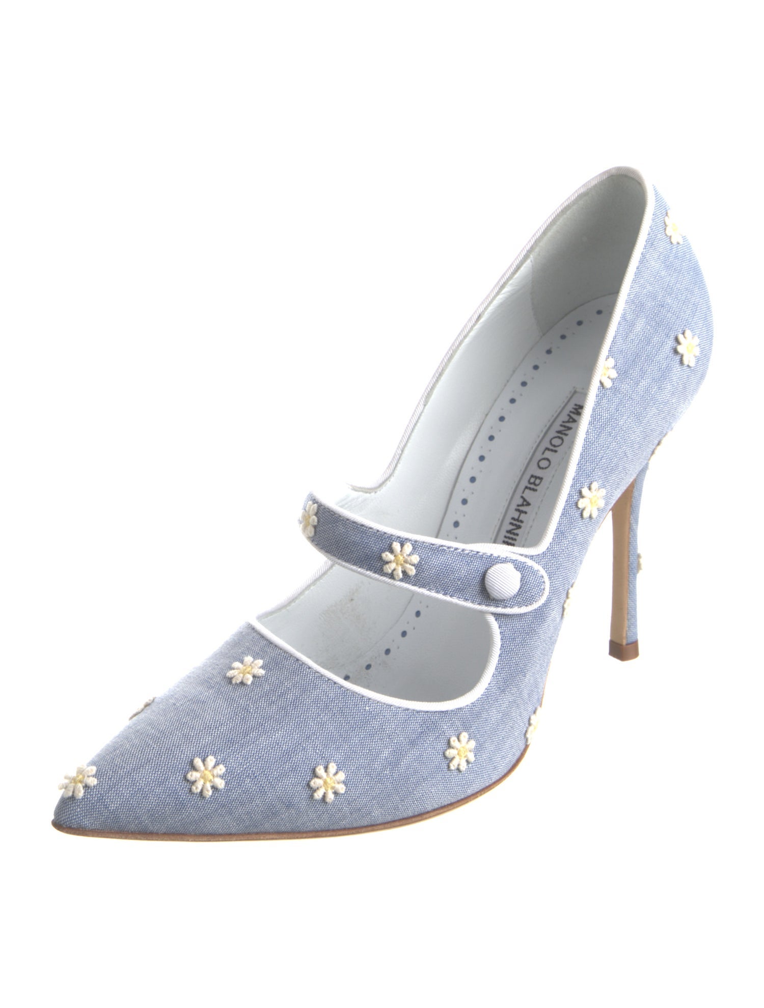 Manolo Blahnik Manolo Blahnik Camparinew 105 Canvas Pumps