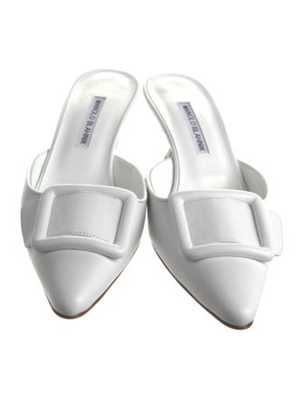 Manolo Blahnik Leather Mules