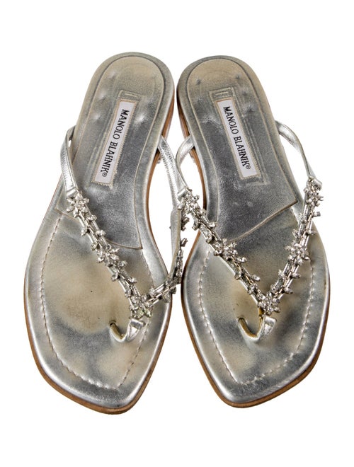 Manolo Blahnik Leather Flip Flops