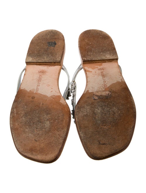 Manolo Blahnik Leather Flip Flops