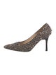 Manolo Blahnik Tweed Tweed Pattern Pumps