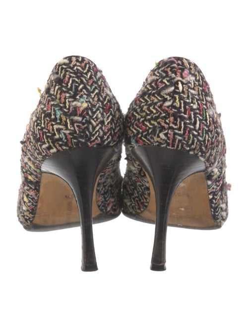 Manolo Blahnik Tweed Tweed Pattern Pumps
