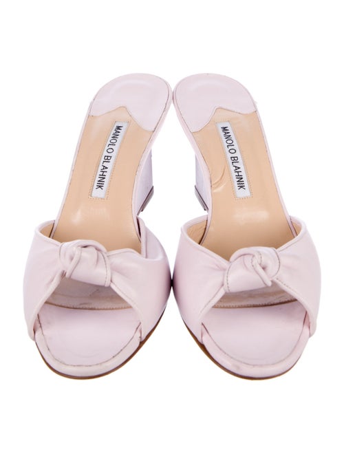 Manolo Blahnik Leather Slides