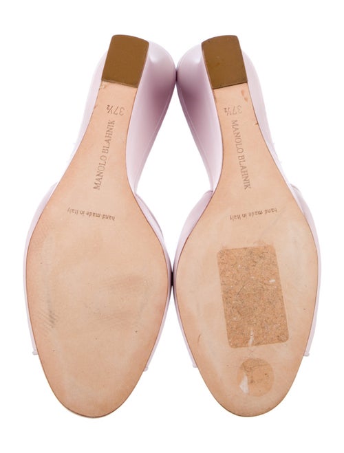 Manolo Blahnik Leather Slides