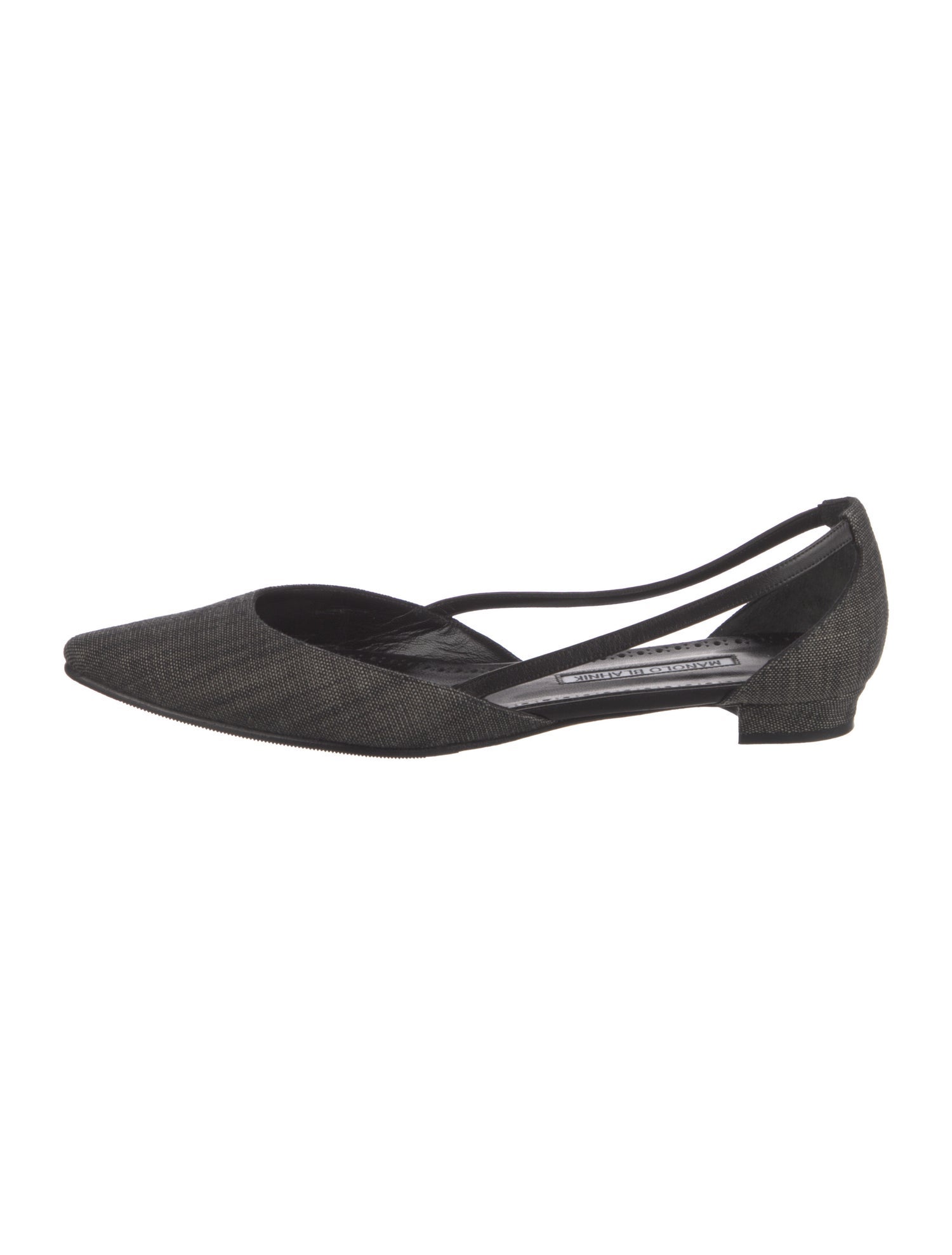 Manolo Blahnik Cutout Accent Ballet Flats