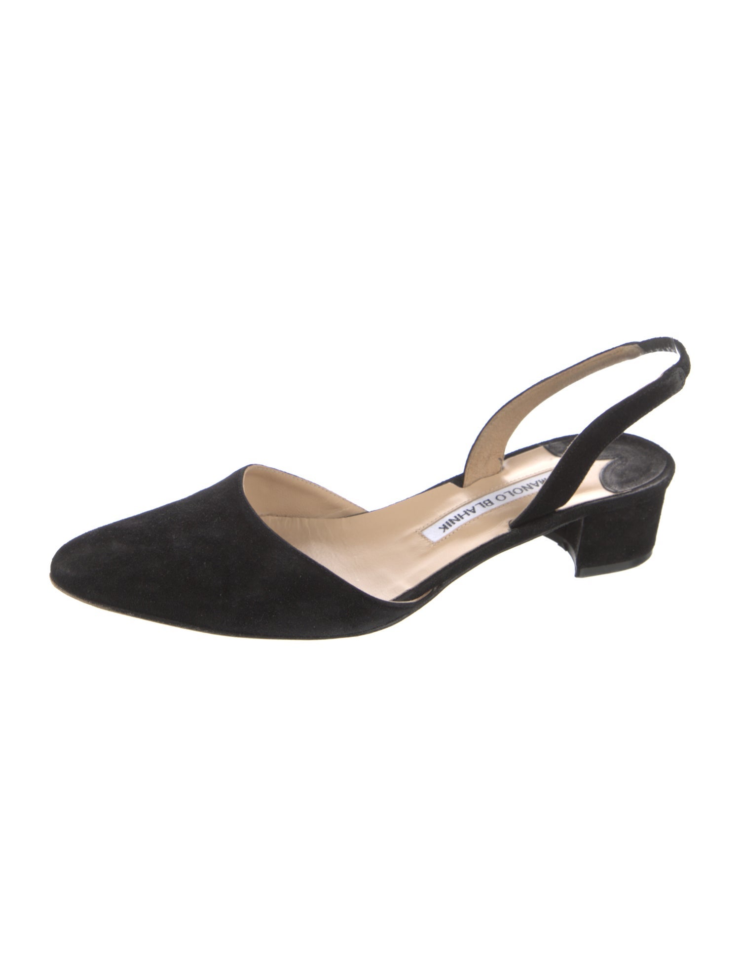 Manolo Blahnik Suede Slingback Pumps