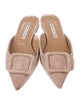 Manolo Blahnik Maysale Suede Mules