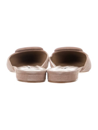 Manolo Blahnik Maysale Suede Mules
