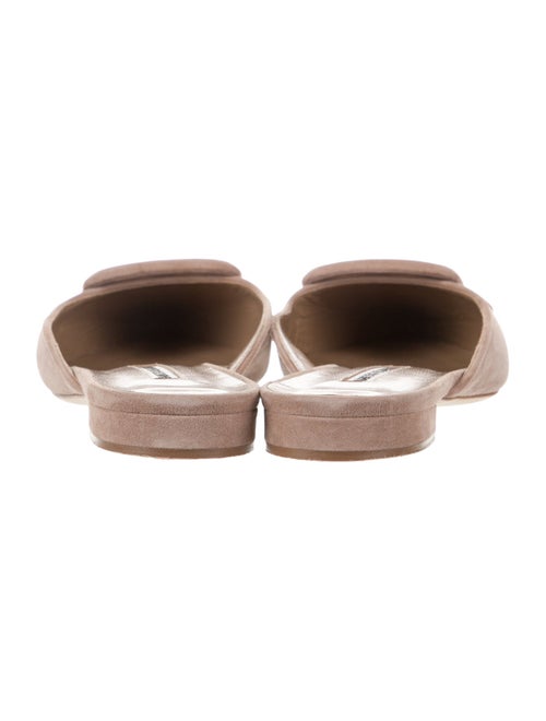 Manolo Blahnik Maysale Suede Mules