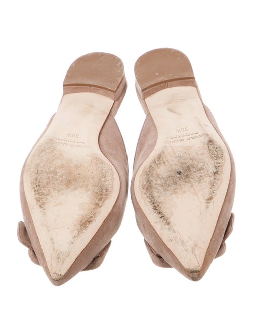 Manolo Blahnik Maysale Suede Mules