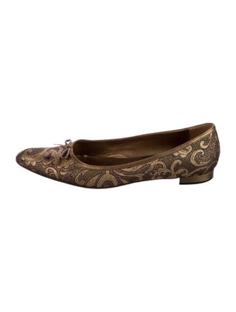 Manolo Blahnik Printed Ballet Flats