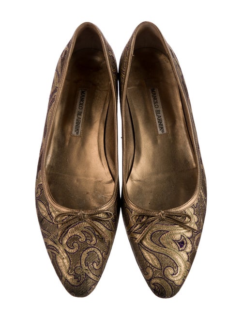 Manolo Blahnik Printed Ballet Flats
