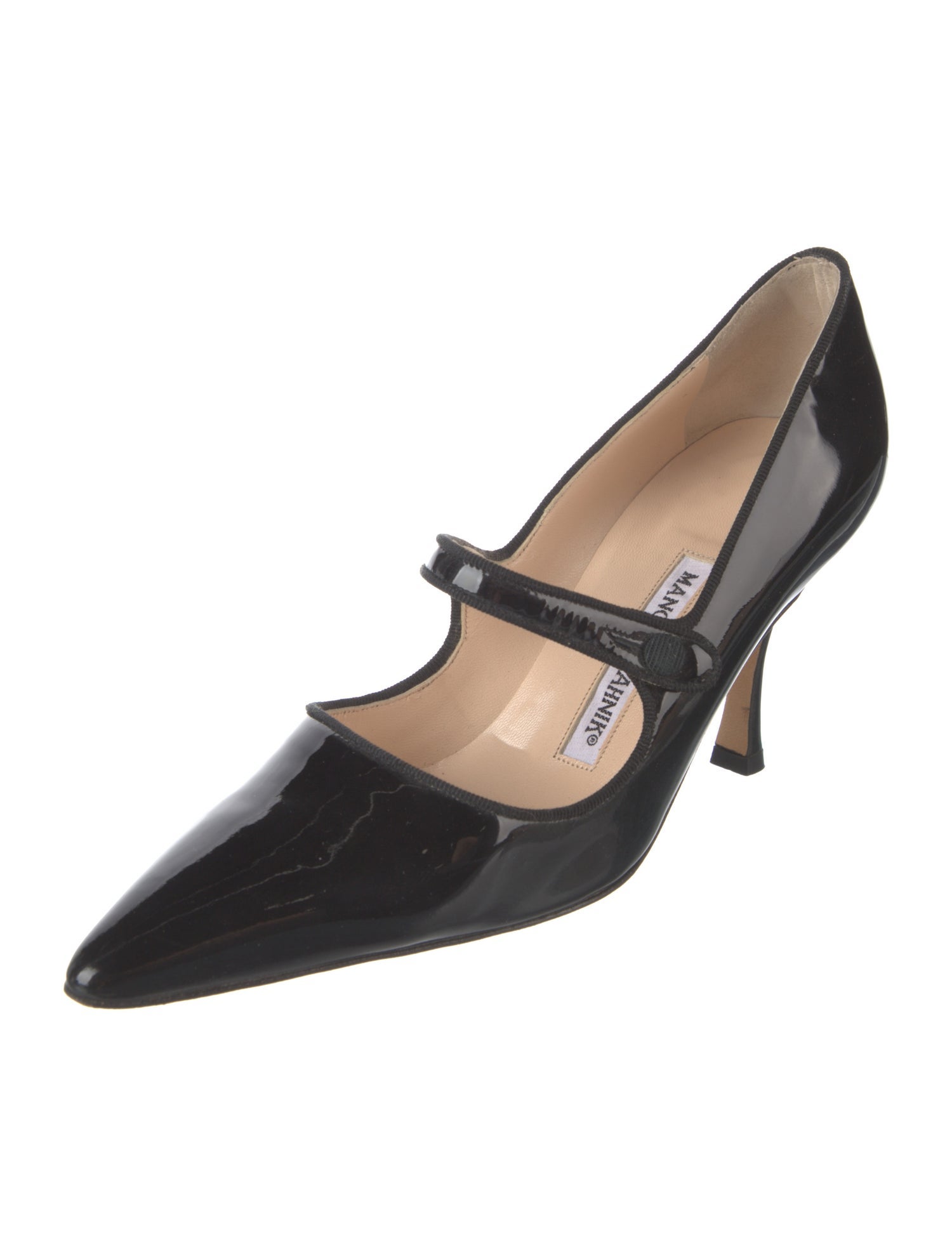 Manolo Blahnik Camparinew Patent Leather Pumps