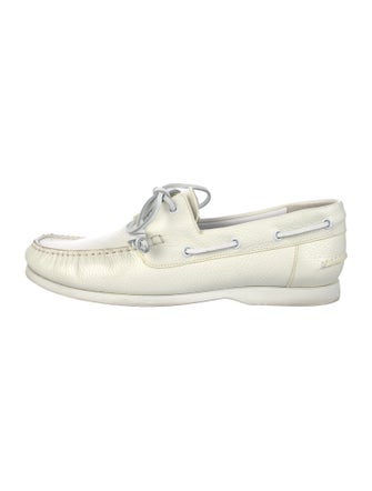 Manolo Blahnik Leather Boat Shoes