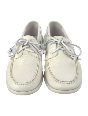 Manolo Blahnik Leather Boat Shoes