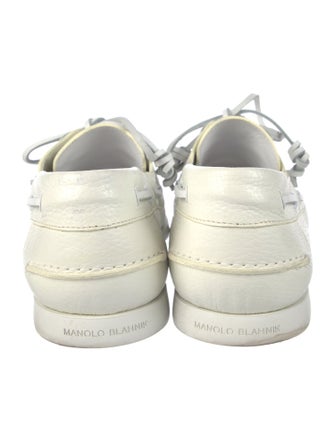 Manolo Blahnik Leather Boat Shoes