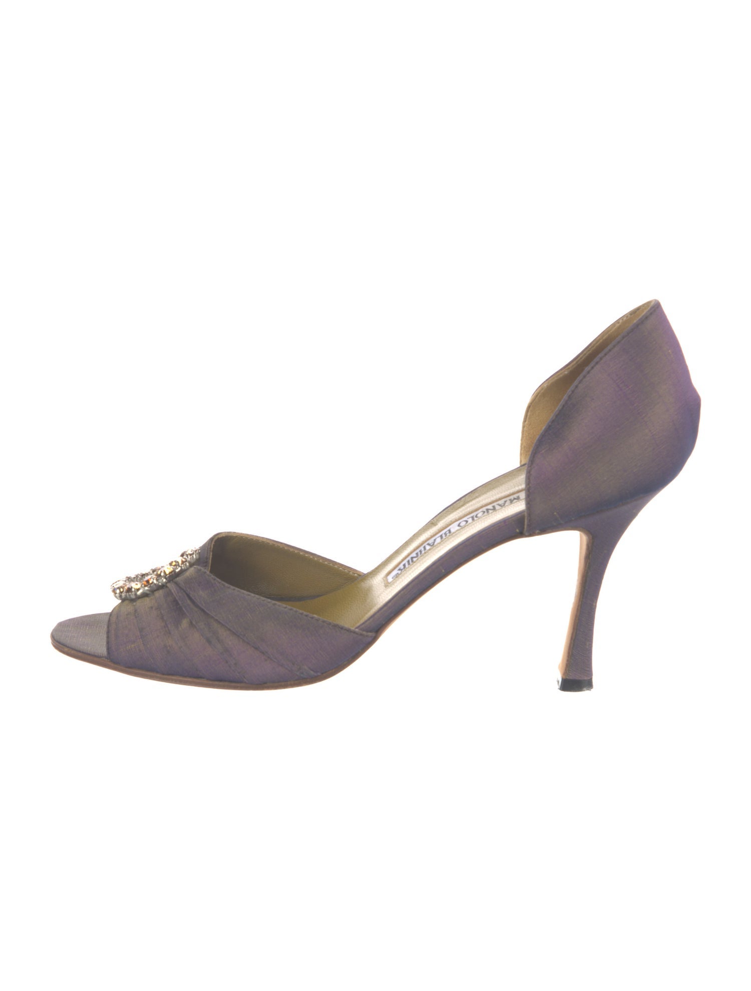 Manolo Blahnik Sedaraby Crystal Embellishments D'Orsay Pumps