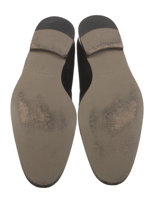 Manolo Blahnik Velvet Crystal Embellishments Loafers