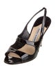 Manolo Blahnik Patent Leather Slingback Sandals