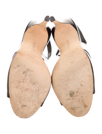 Manolo Blahnik Patent Leather Slingback Sandals