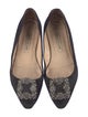 Manolo Blahnik Satin Crystal Embellishments Flats