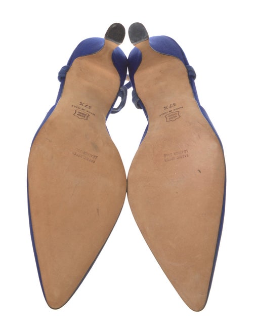 Manolo Blahnik Satin T-Strap Pumps