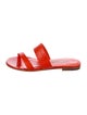 Manolo Blahnik Serrato Leather Slides
