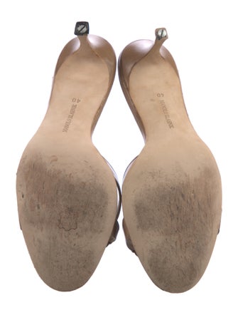 Manolo Blahnik Leather Slides