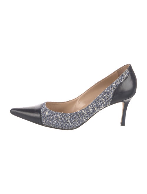 Manolo Blahnik Tweed Printed Pumps