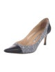 Manolo Blahnik Tweed Printed Pumps