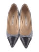 Manolo Blahnik Tweed Printed Pumps