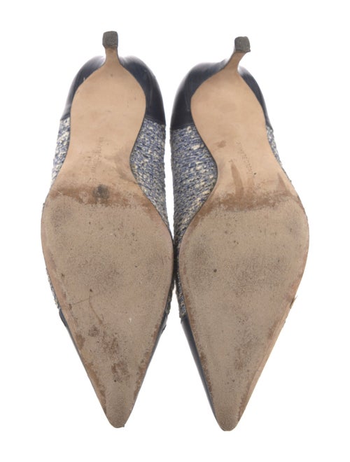 Manolo Blahnik Tweed Printed Pumps