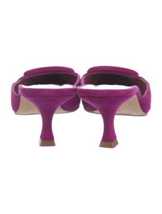 Manolo Blahnik Suede Mules