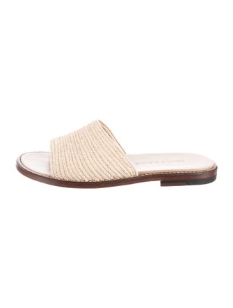 Manolo Blahnik Straw Slides