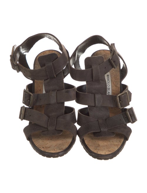 Manolo Blahnik Leather Gladiator Sandals
