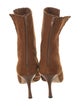 Manolo Blahnik Suede Whipstitch Trim Boots