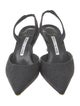 Manolo Blahnik Wool Slingback Pumps