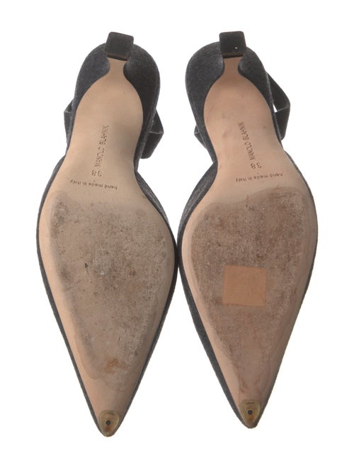 Manolo Blahnik Wool Slingback Pumps
