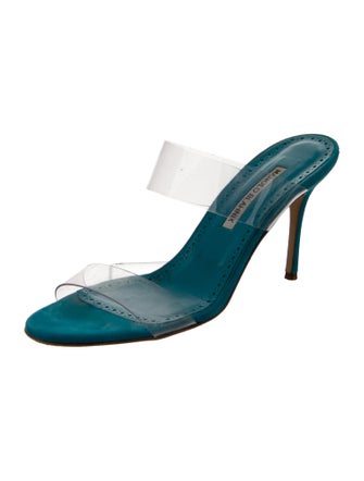 Manolo Blahnik Scolto PVC Slides