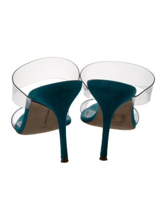 Manolo Blahnik Scolto PVC Slides