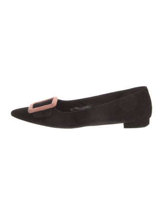 Manolo Blahnik Maysale Suede Flats