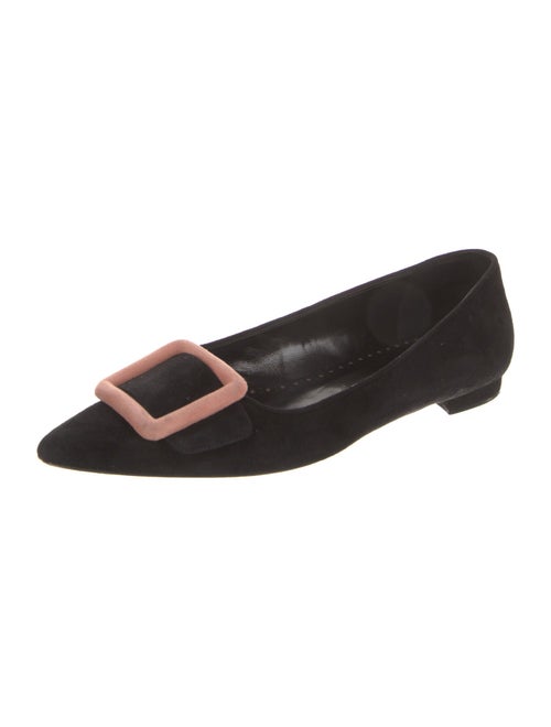 Manolo Blahnik Maysale Suede Flats