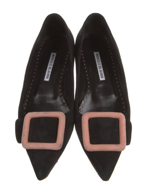 Manolo Blahnik Maysale Suede Flats