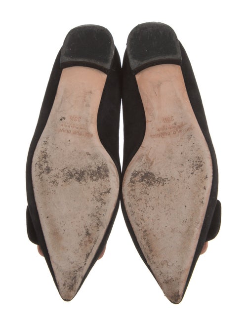 Manolo Blahnik Maysale Suede Flats